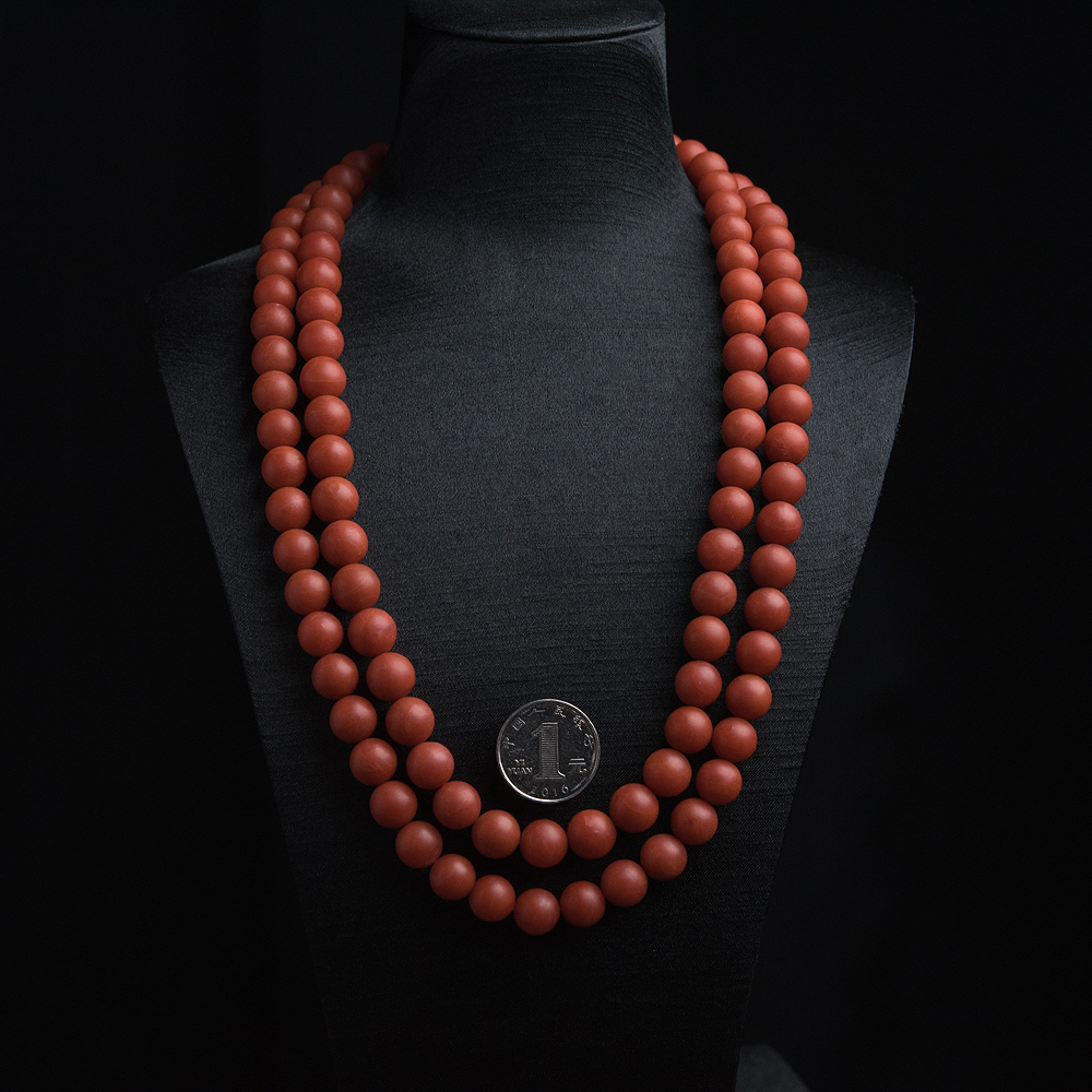天然南红佛珠-红掌柜