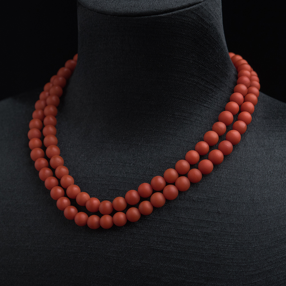 保山柿子红南红珠链－红掌柜