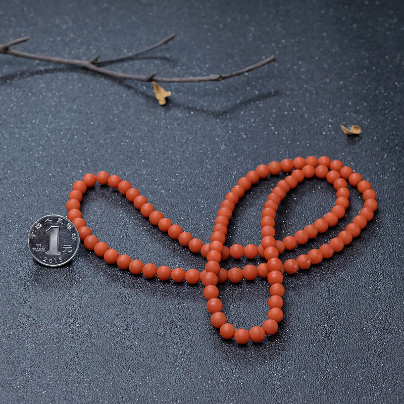 天然南红108佛珠-红掌柜