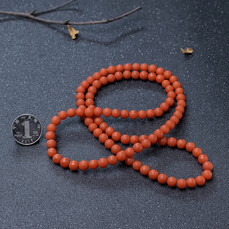 柿子红南红佛珠-红掌柜