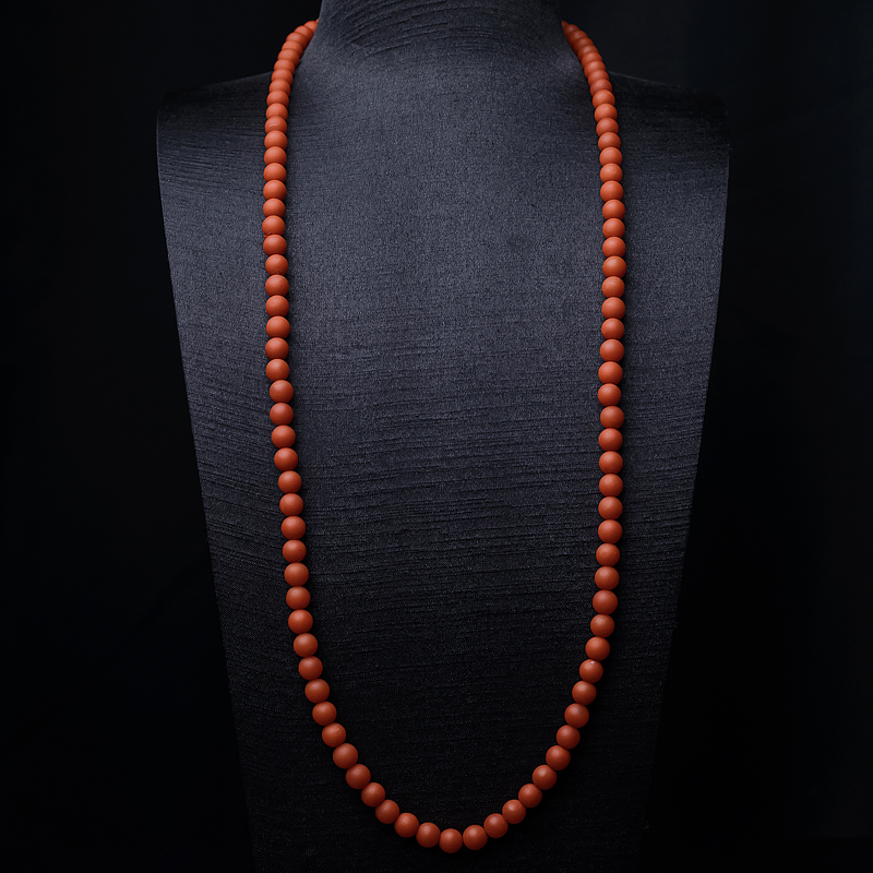 8mm柿子红南红108佛珠-红掌柜