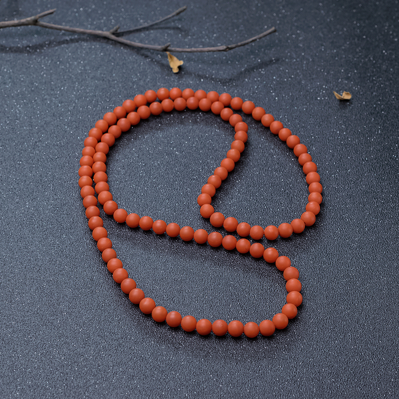 8mm南红108佛珠-红掌柜