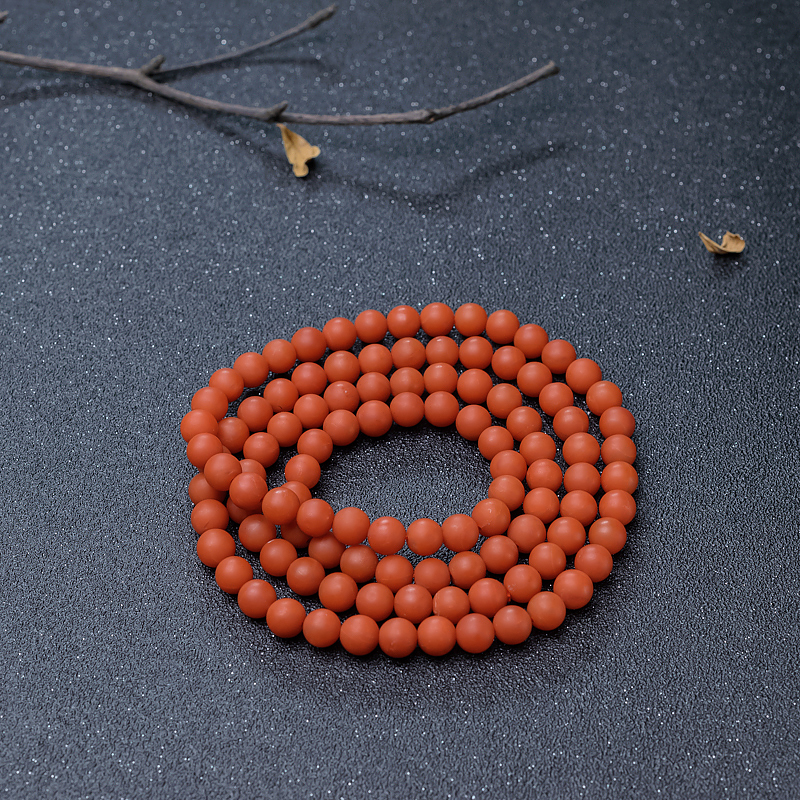 柿子红南红108佛珠-红掌柜