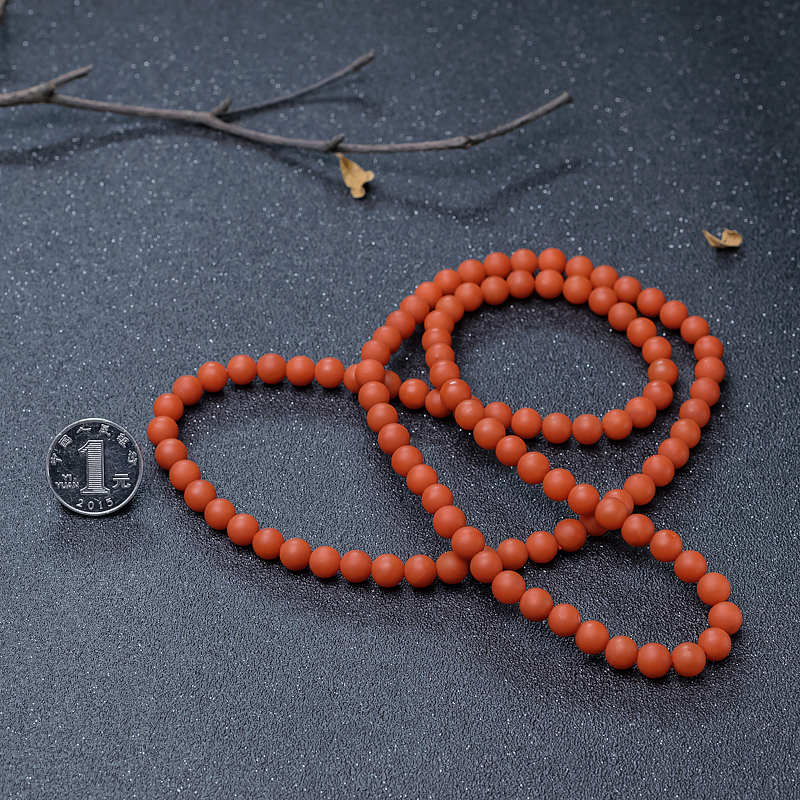 柿子红南红佛珠-红掌柜