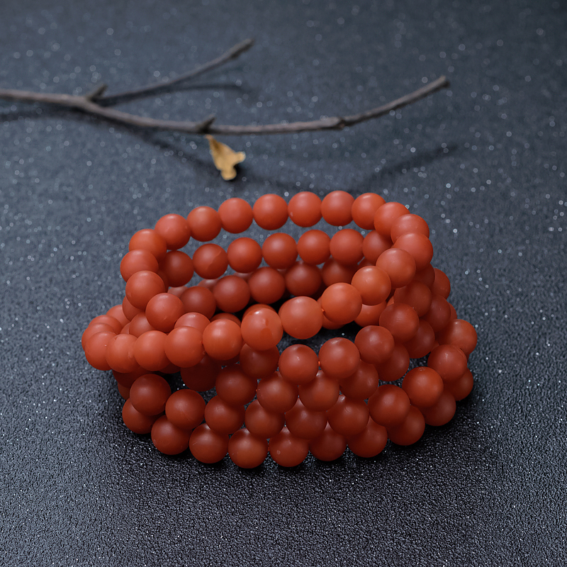 柿子红南红佛珠-红掌柜