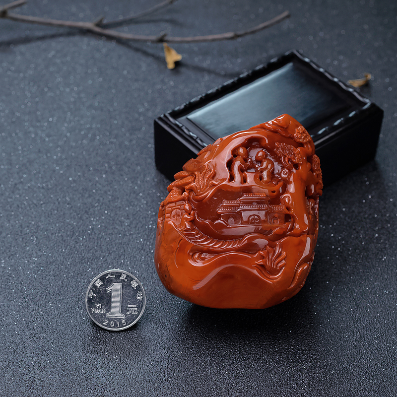 南红清修摆件-红掌柜