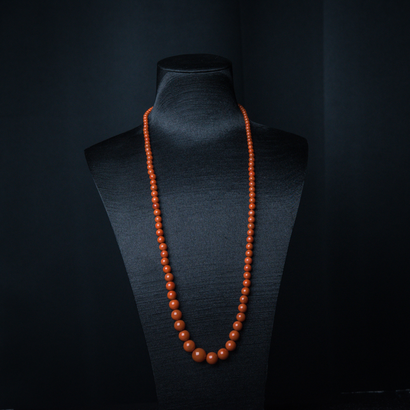 柿子红南红塔链-红掌柜