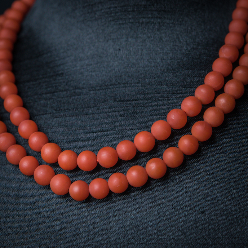 保山柿子红南红珠链-红掌柜