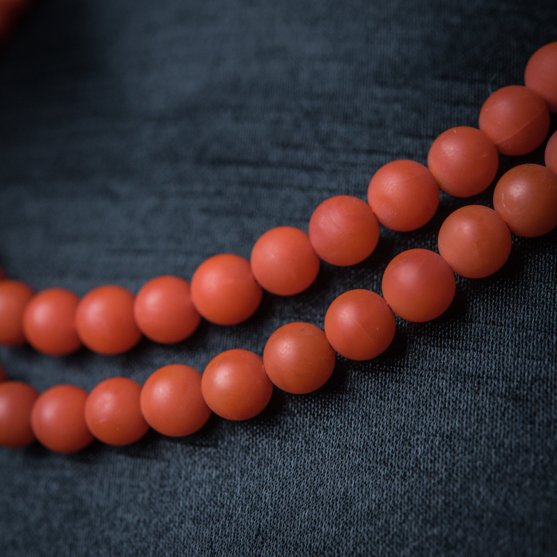 天然南红珠链-红掌柜