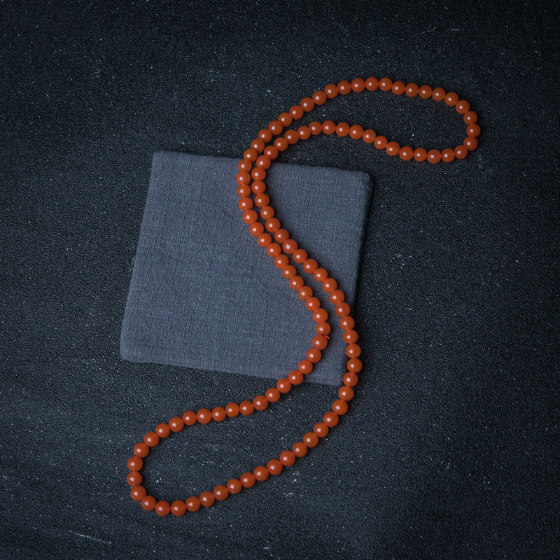 四川樱桃红南红珠链-红掌柜