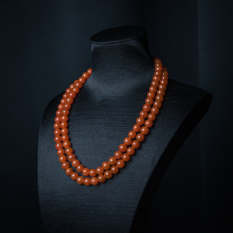 樱桃红南红珠链-红掌柜