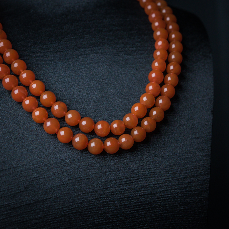 四川樱桃红南红珠链-红掌柜