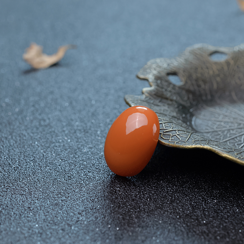 保山南红戒面-红掌柜