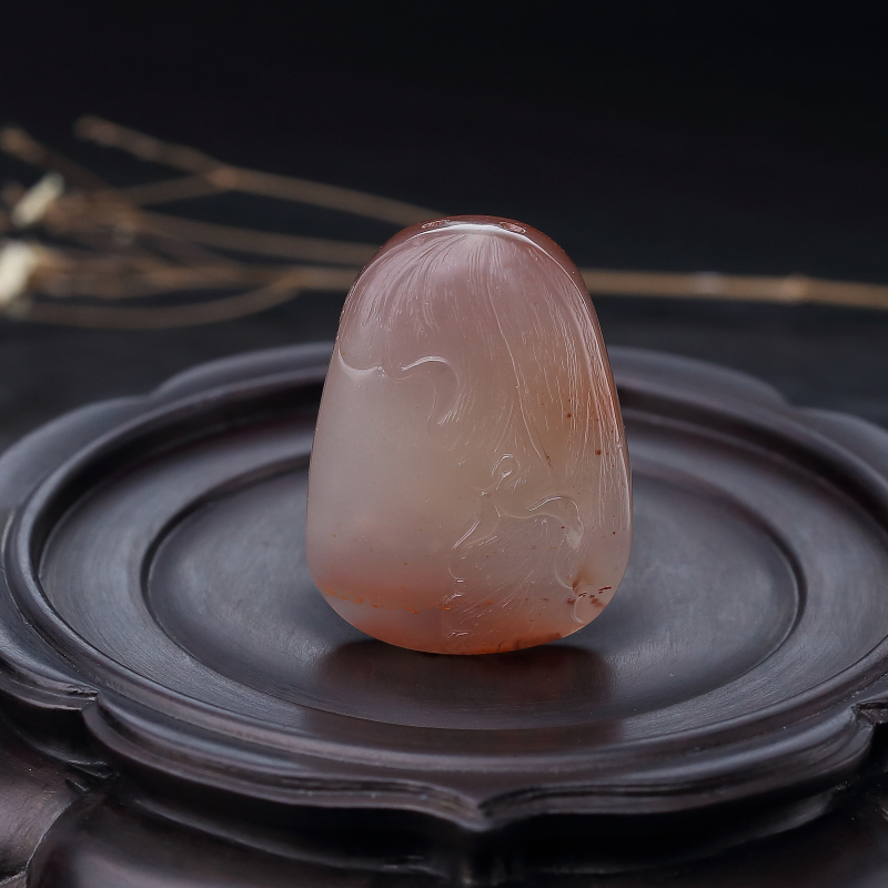 川料天然南红喜事连连吊坠-红掌柜