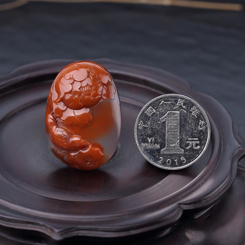 南红喜事连连吊坠-红掌柜