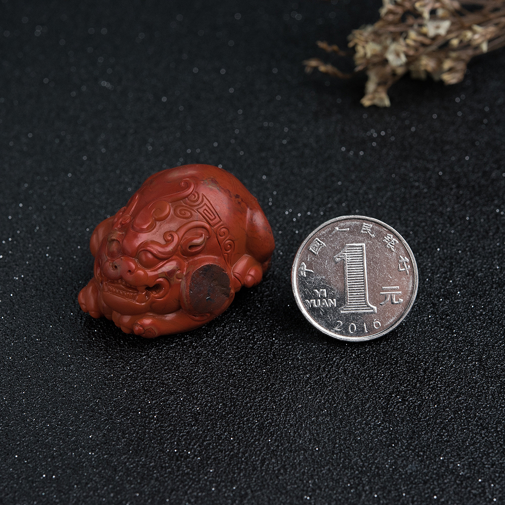 四川天然南红貔貅挂坠-红掌柜