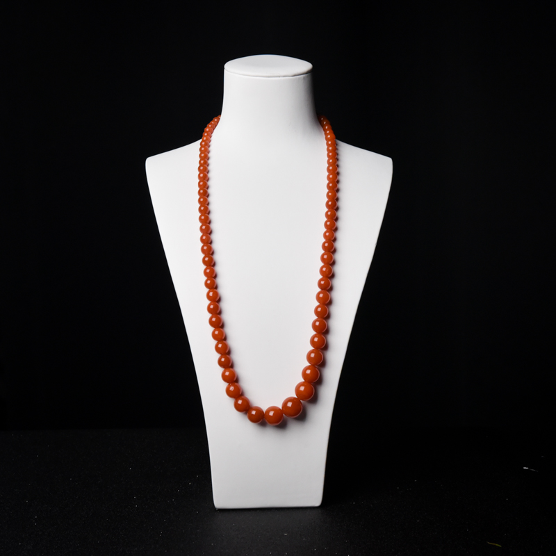 川料天然樱桃红南红塔链-红掌柜