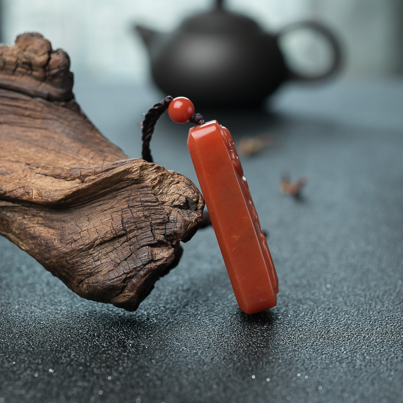 保山南红连年有余吊坠-红掌柜