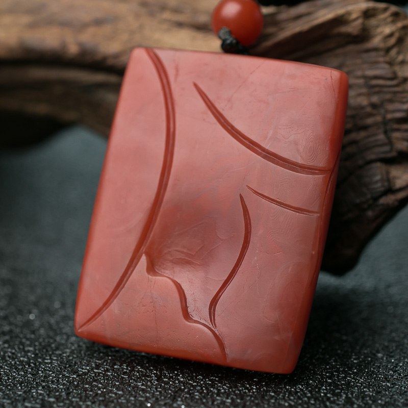 柿子红南红富足挂坠-红掌柜