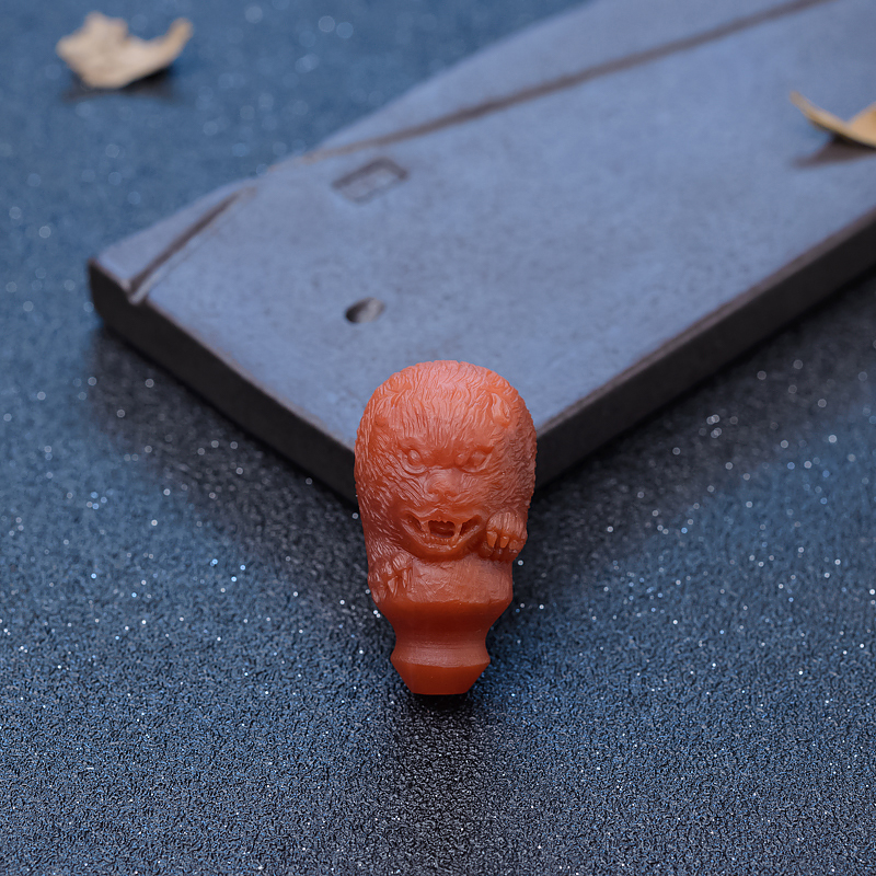 柿子红南红熊三通-红掌柜