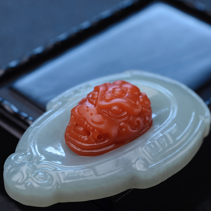 柿子红南红吊坠-红掌柜