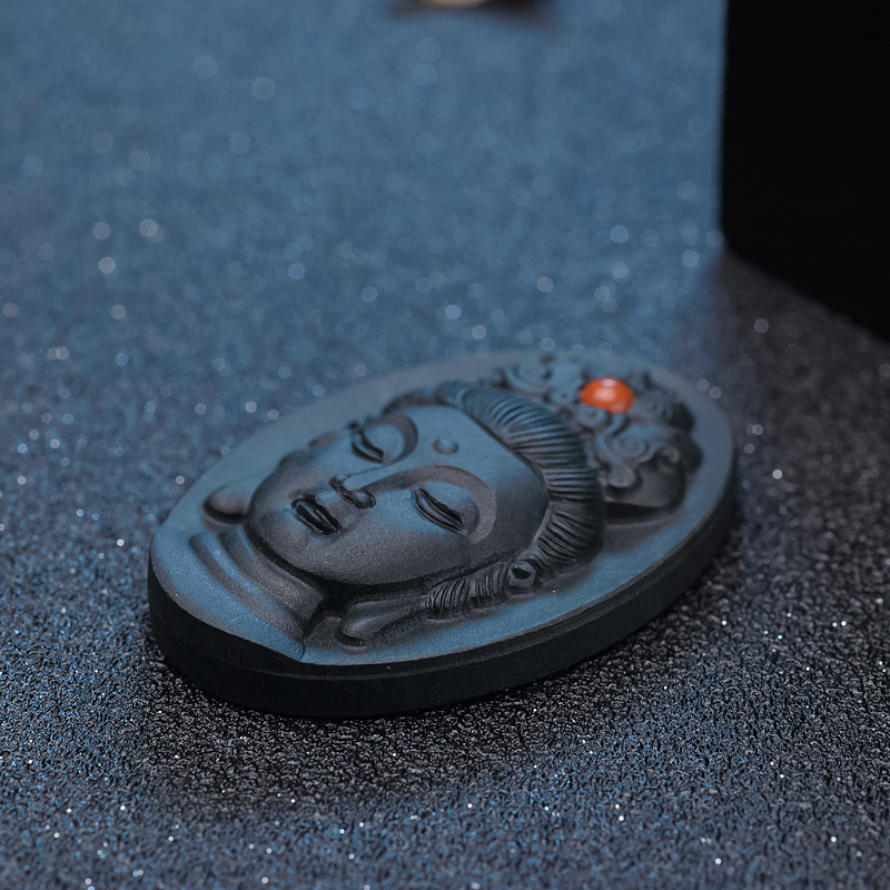 镶柿子红南红观音-红掌柜