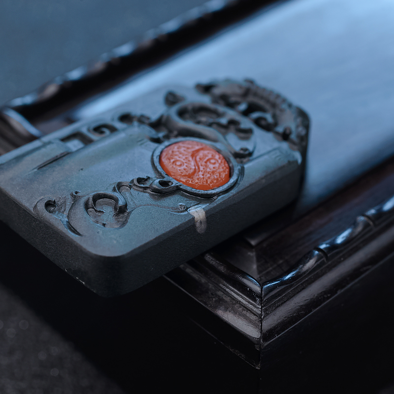 柿子红南红吊坠-红掌柜