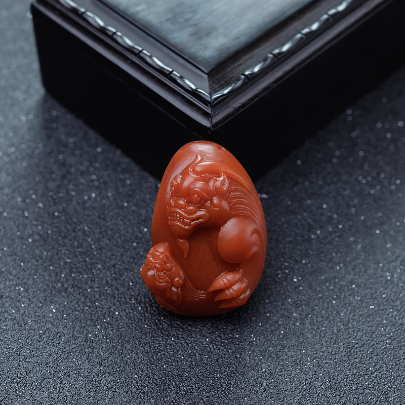 南红貔貅吊坠-红掌柜