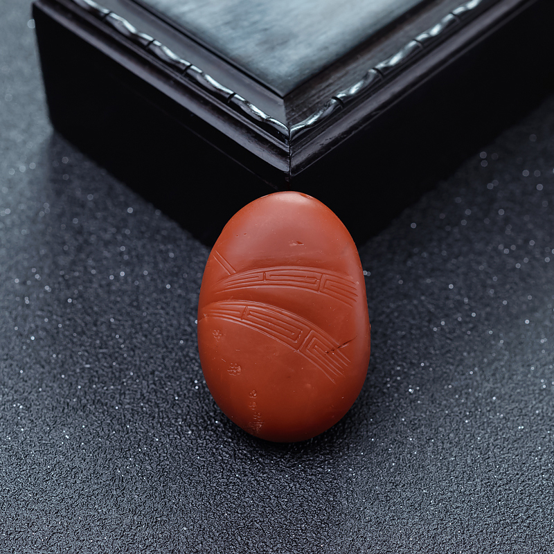 天然柿子红南红貔貅吊坠-红掌柜