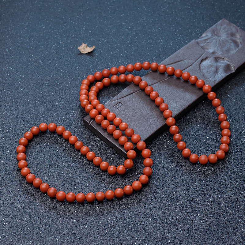 8.4mm南红108佛珠-红掌柜