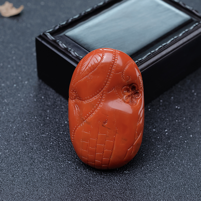 柿子红南红弥勒佛-红掌柜