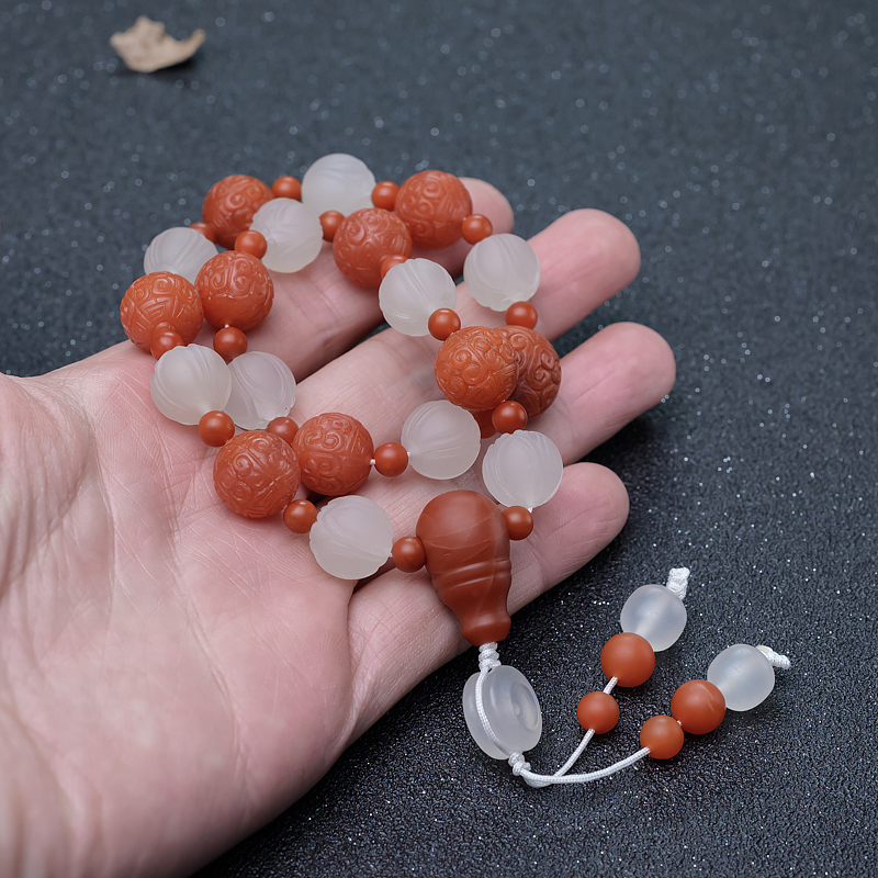 天然南红手持-红掌柜