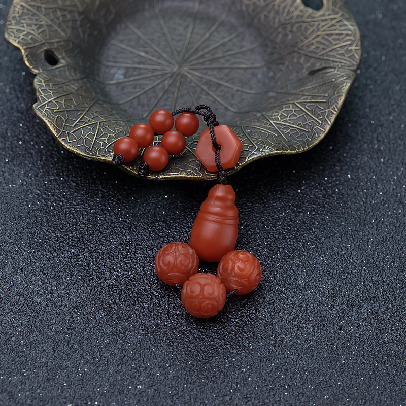 柿子红南红配件-红掌柜