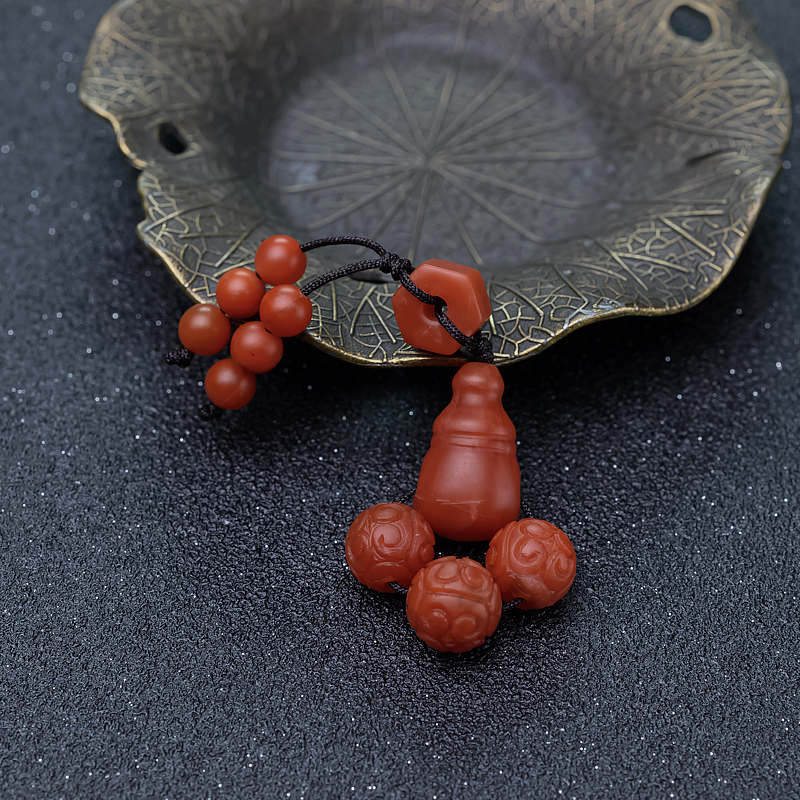 柿子红南红配件-红掌柜