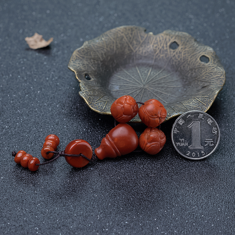 柿子红南红配件-红掌柜