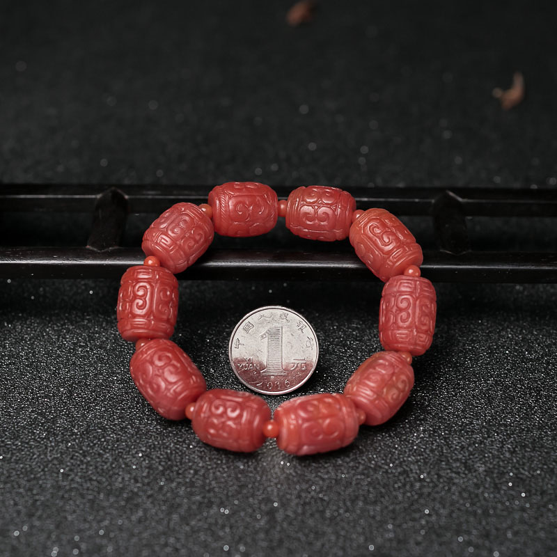 南红单圈手串-红掌柜