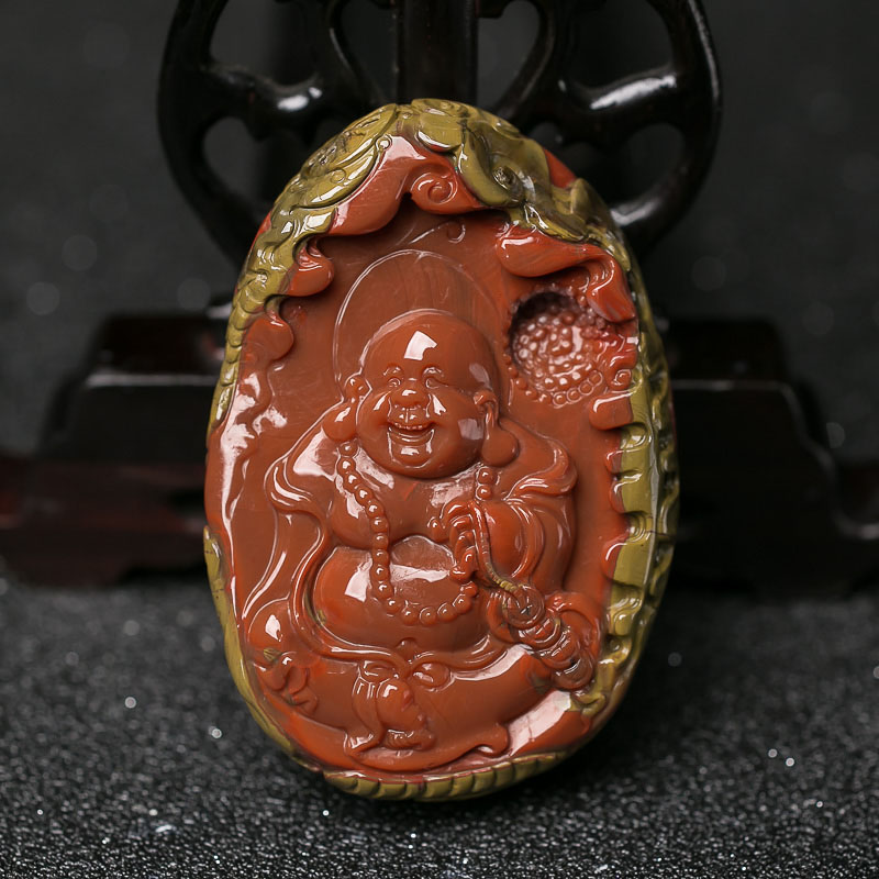 天然南红佛吊坠-红掌柜