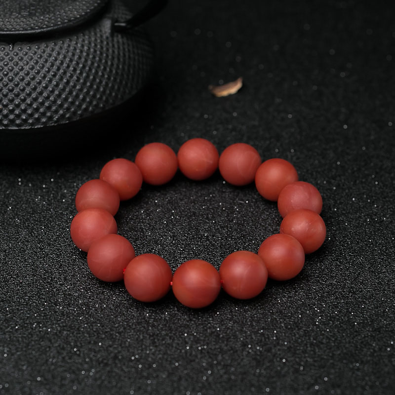 南红单圈手串-红掌柜