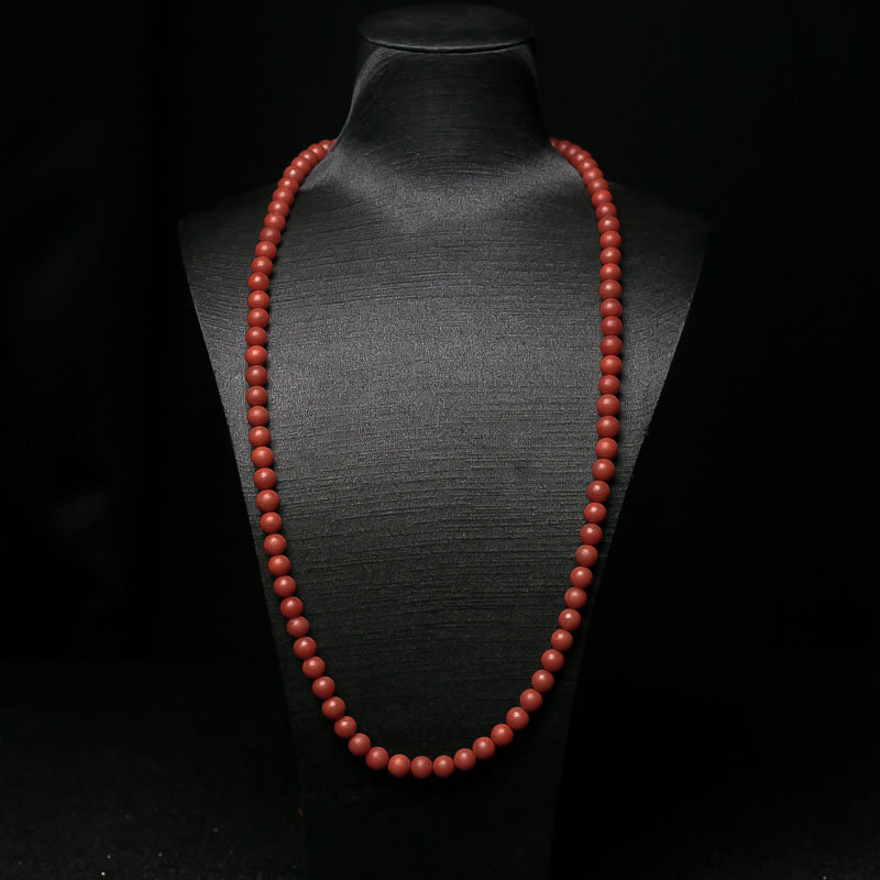 8mm柿子红南红108佛珠-红掌柜