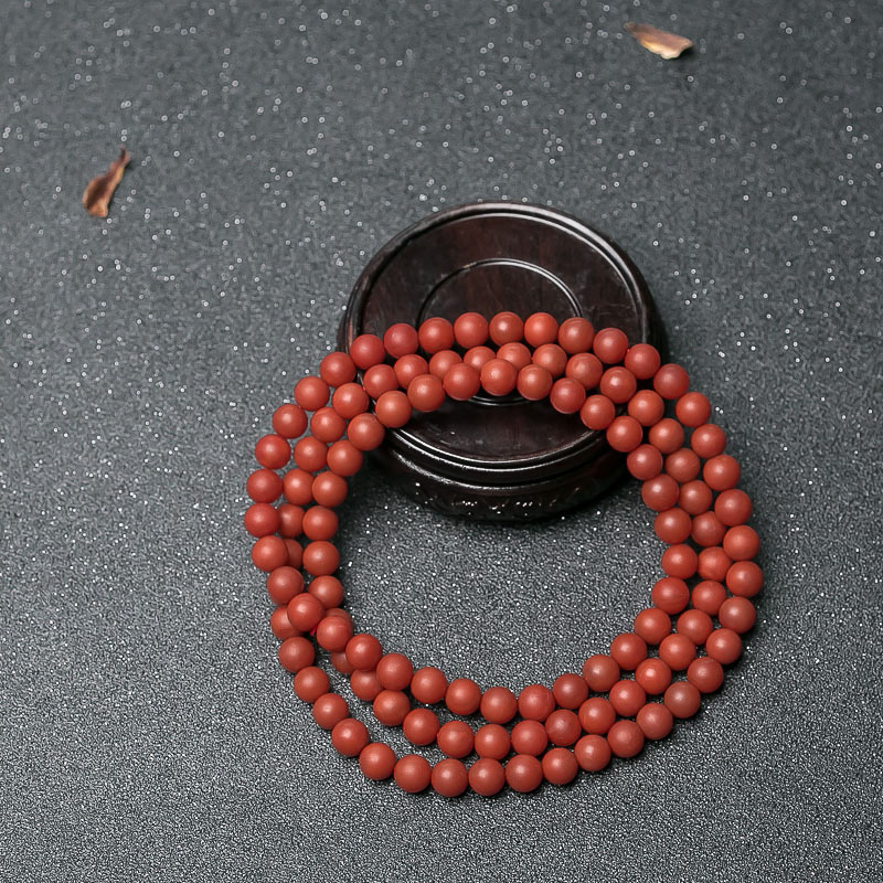天然南红佛珠-红掌柜