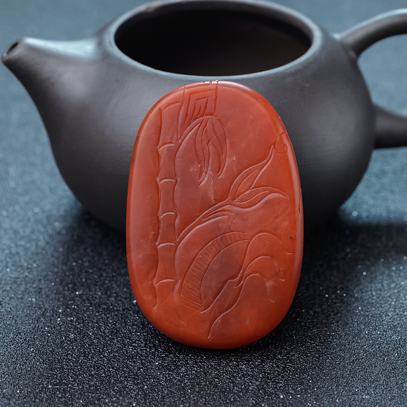 柿子红南红弥勒佛-红掌柜