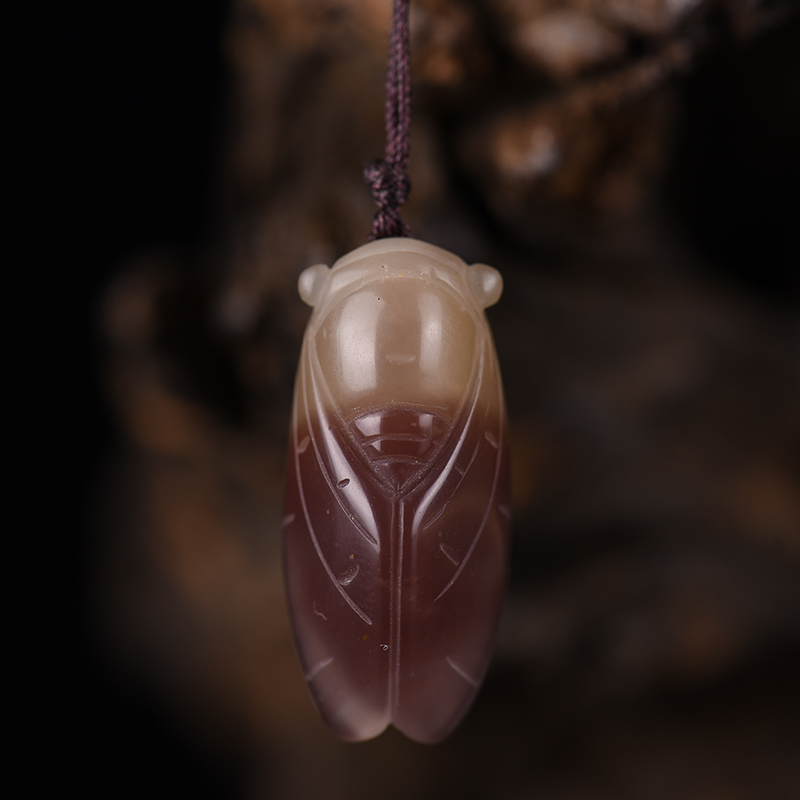 盐源玛瑙一鸣惊人吊坠-红掌柜