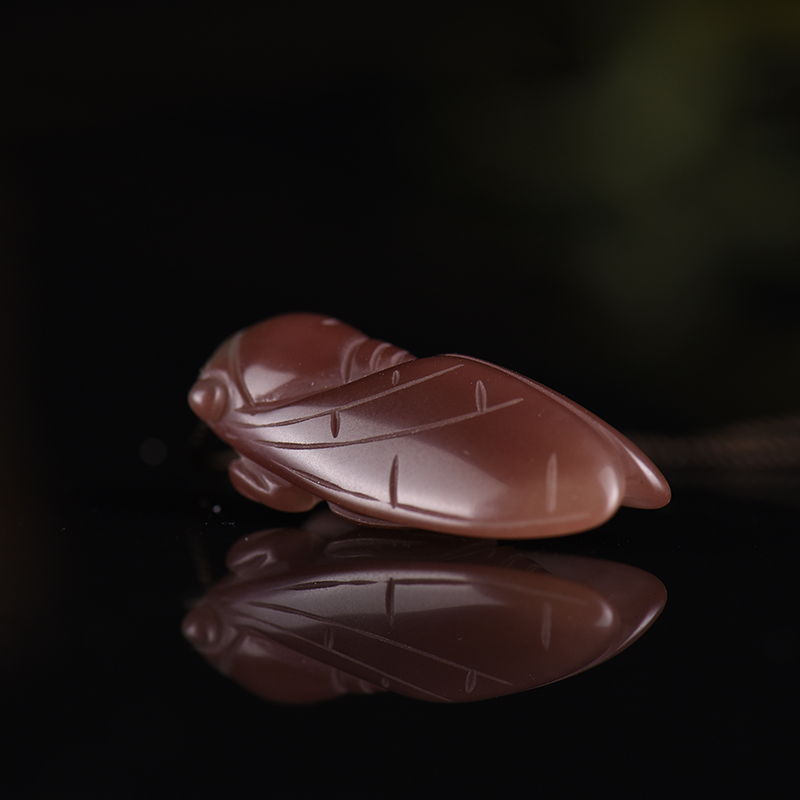 天然玛瑙一鸣惊人吊坠-红掌柜