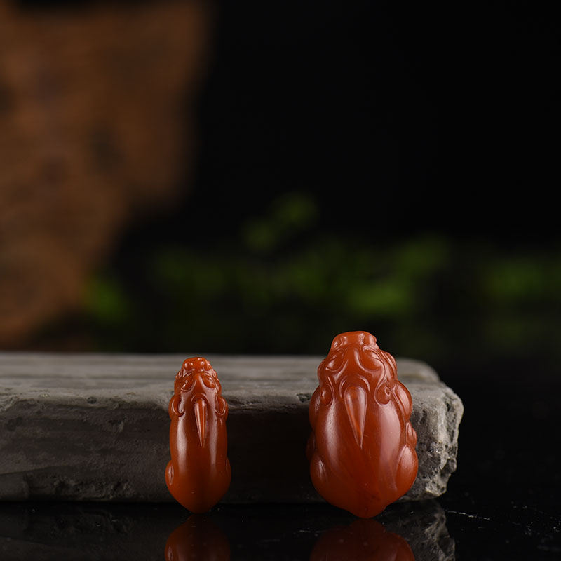 柿子红南红貔貅套装-红掌柜