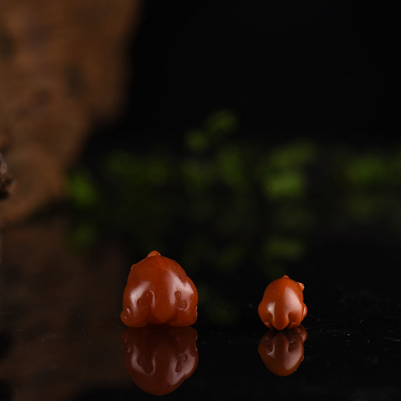 柿子红南红貔貅套装-红掌柜