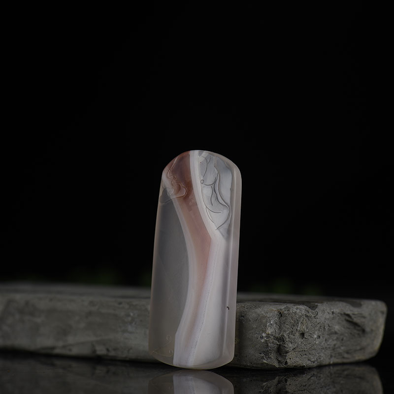 川料南红问道吊坠-红掌柜