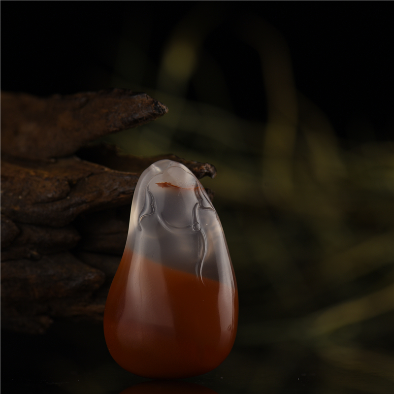 冰飘柿子红南红观音-红掌柜