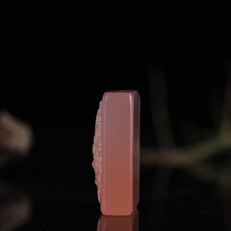 冰红南红黄财神挂件-红掌柜