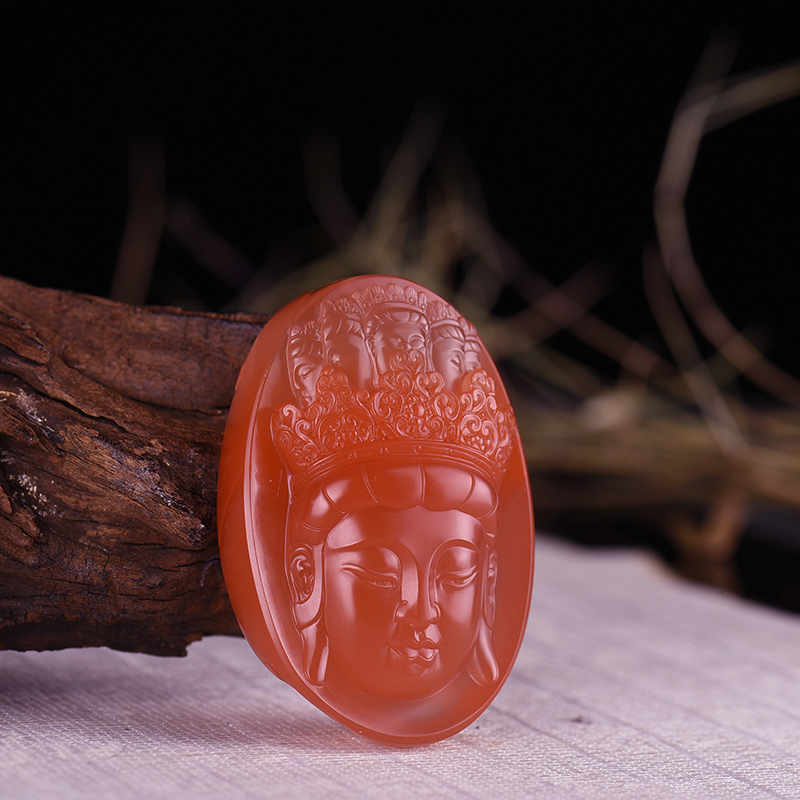 南红地藏王菩萨吊坠-红掌柜