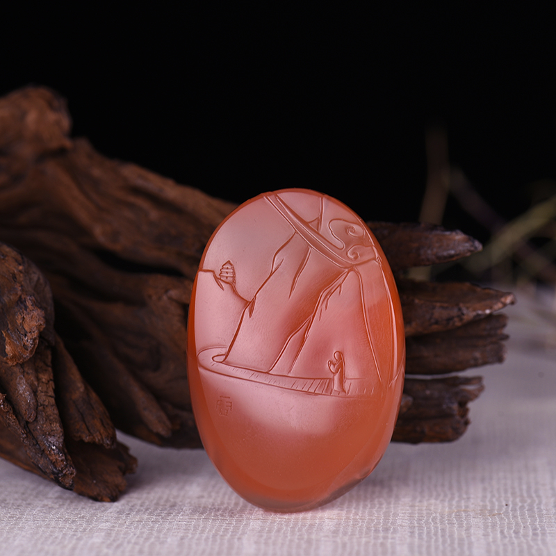 冰红南红地藏王菩萨-红掌柜